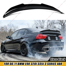 For BMW E90 3 Series M3 Sedan 2006-2011 Glossy Blk PSM Style Trunk Spoiler Wing