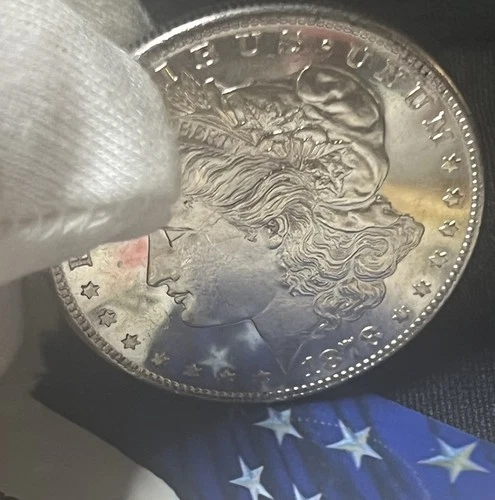 1978 S MORGAN SILVER DOLLAR GEM/ BU +++++DMPL/PL + VIBRANT PLUM TONED REVERSE !!