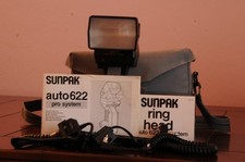 SUNPAK AUTO 622 PRO-SYSTEM Electronic Flash with SH-1 Flash Head  CG-10 Bat