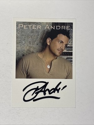 Peter Andre Signed Photo Card Original Autographs Coloured Promotion