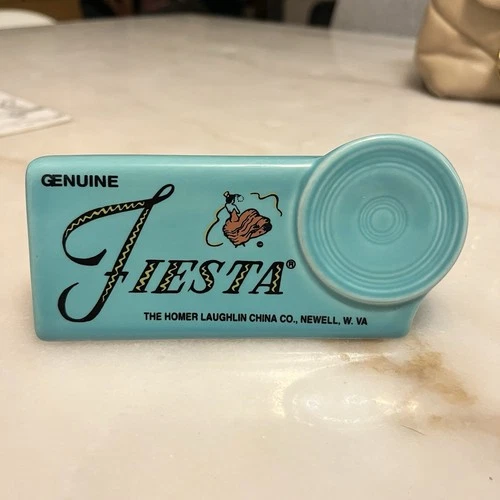 FIESTA Fiestaware Dealer Display Sign 1997 TURQUOISE Homer Laughlin