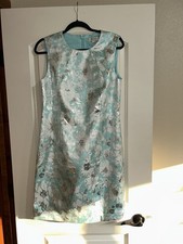 Shiny Modern Tahari Arthur S. Levine Dress 10 Jacquard Style Fabric
