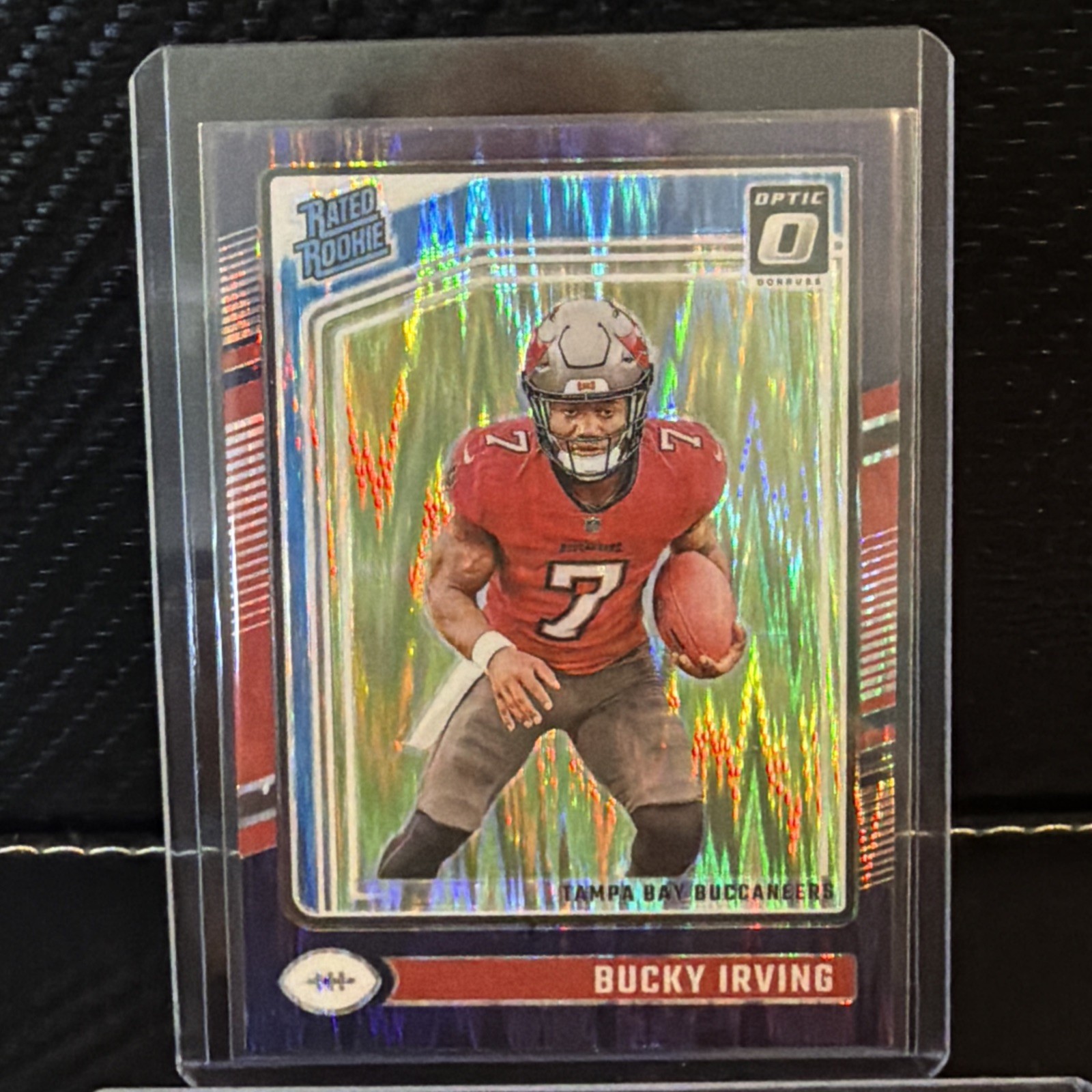 2024 Donruss Optic #216 Bucky Irving  Rated Rookie Red Hyper Prizm (RC)