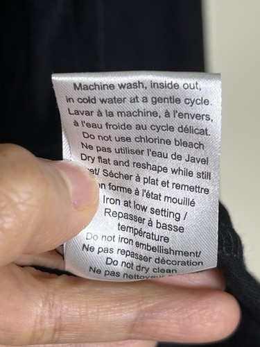 Coupe Collection Women Top Medium Long Sleeve Black Crochet Neckline Viscose NWT - Picture 6 of 12