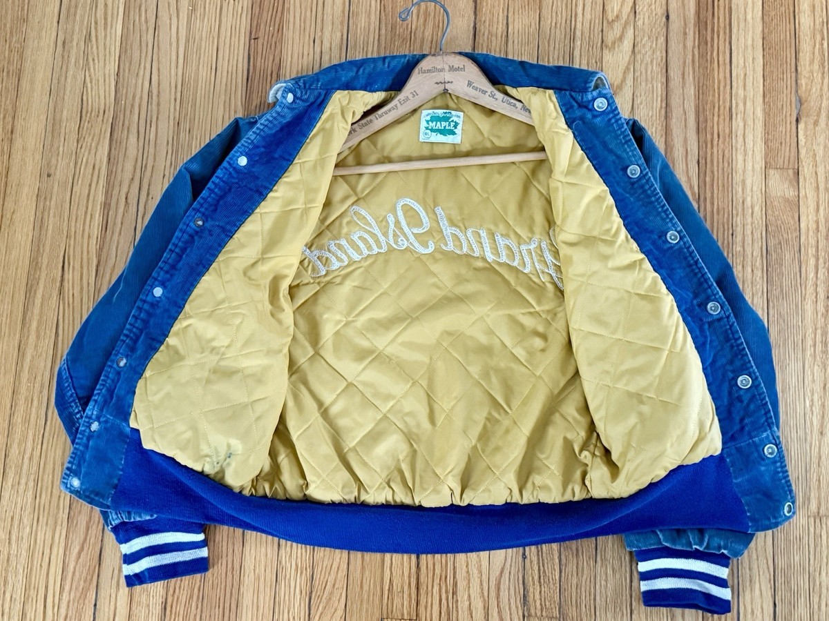 Vintage 50s 60s Small Grand Island New York Maple Corduroy Varsity