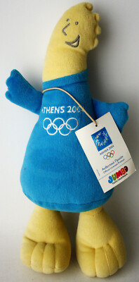 RARE OFFICIAL OLYMPIC GAMES ATHENS 2004 PHEVOS PLUSH DOLL MASCOT