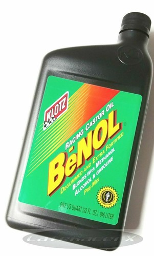 Klotz Benol Racing Castor Oil 2 Stroke Oil Case of 10 - 32oz Quart Bottles BC172 - Picture 2 of 3