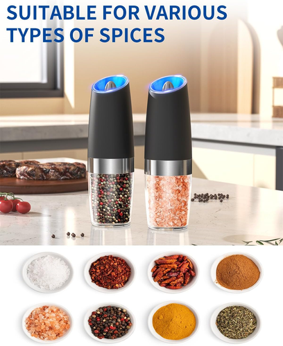 Gravity Electric Salt and Pepper Grinder Set Automatic Salt and Pepper Grinder S - Picture 5 of 12