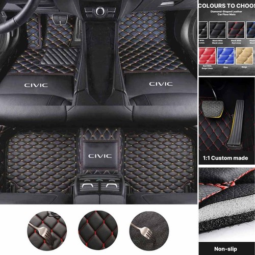 Alfombrillas de coche de lujo impermeables alfombras personalizadas para Honda Civic 1995-2025 - Imagen 36 de 43