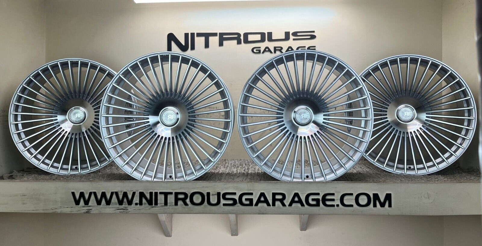 22 SILVER CONCAVE STAGGERED RF35 WHEELS FITS BENTLEY FLYING SPUR SEDAN 2003-2018