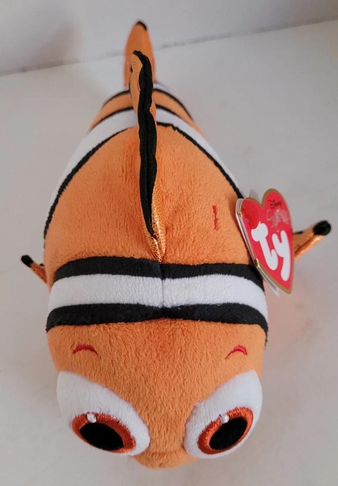 Ty Beanie Babies Disney SPARKLE NEMO 6" Beanbag Plush Stuffed Toy - Image 3 of 4