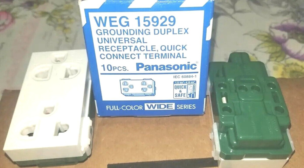 10-pack WEG 15929 Grounding Duplex Universal Receptacle Panasonic