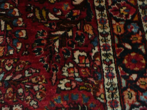 3'5 X 5'2 Hand Knotted Red Antique Saruk Oriental Rug G1921 - Picture 6 of 6