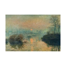 Claude Monet - Sunset on the Seine Hand-painted Oil Painting Wall Art