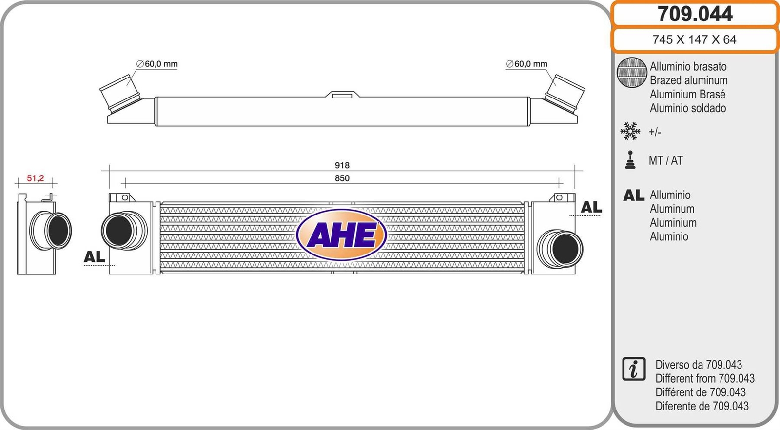 Intercooler Peugeot Boxer 2.2 HDi échangeur d'air pour trajets urbains