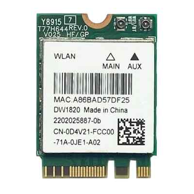 WiFi Wireless Bluetooth Karte DELL Inspiron 5379 Karte
