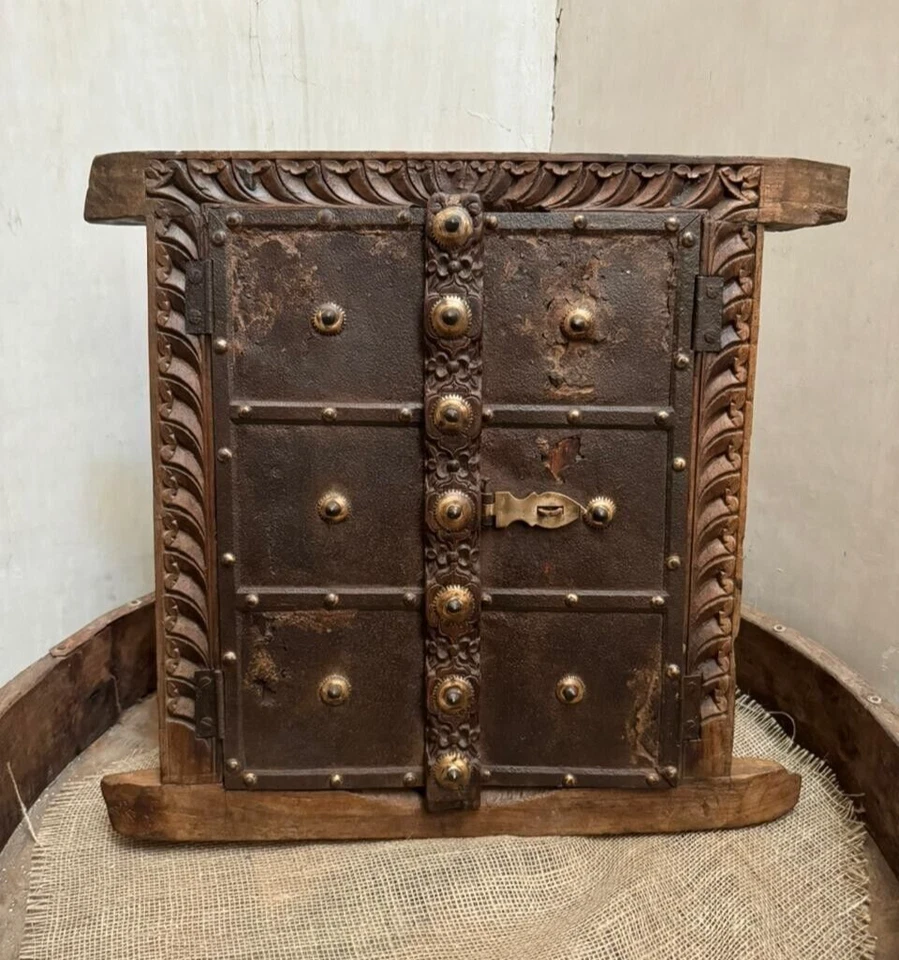 Marco de panel de ventana de madera antiguo para decoración de pared original antiguo hecho a mano Foto 2 de 4