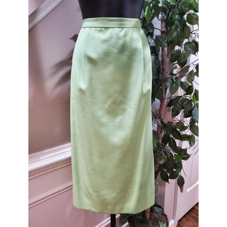 Blazer y falda para mujer Laura Henson verde poliéster manga larga traje de 2 piezas 12 Foto 2 de 4