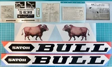 Satoh Mitsubishi Bull S-630 tractor reproduction decal set