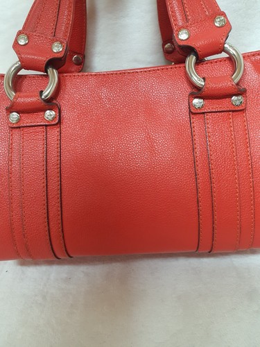 AUTHENTIC MCM Red Leather Tote Bag - Picture 8 of 21