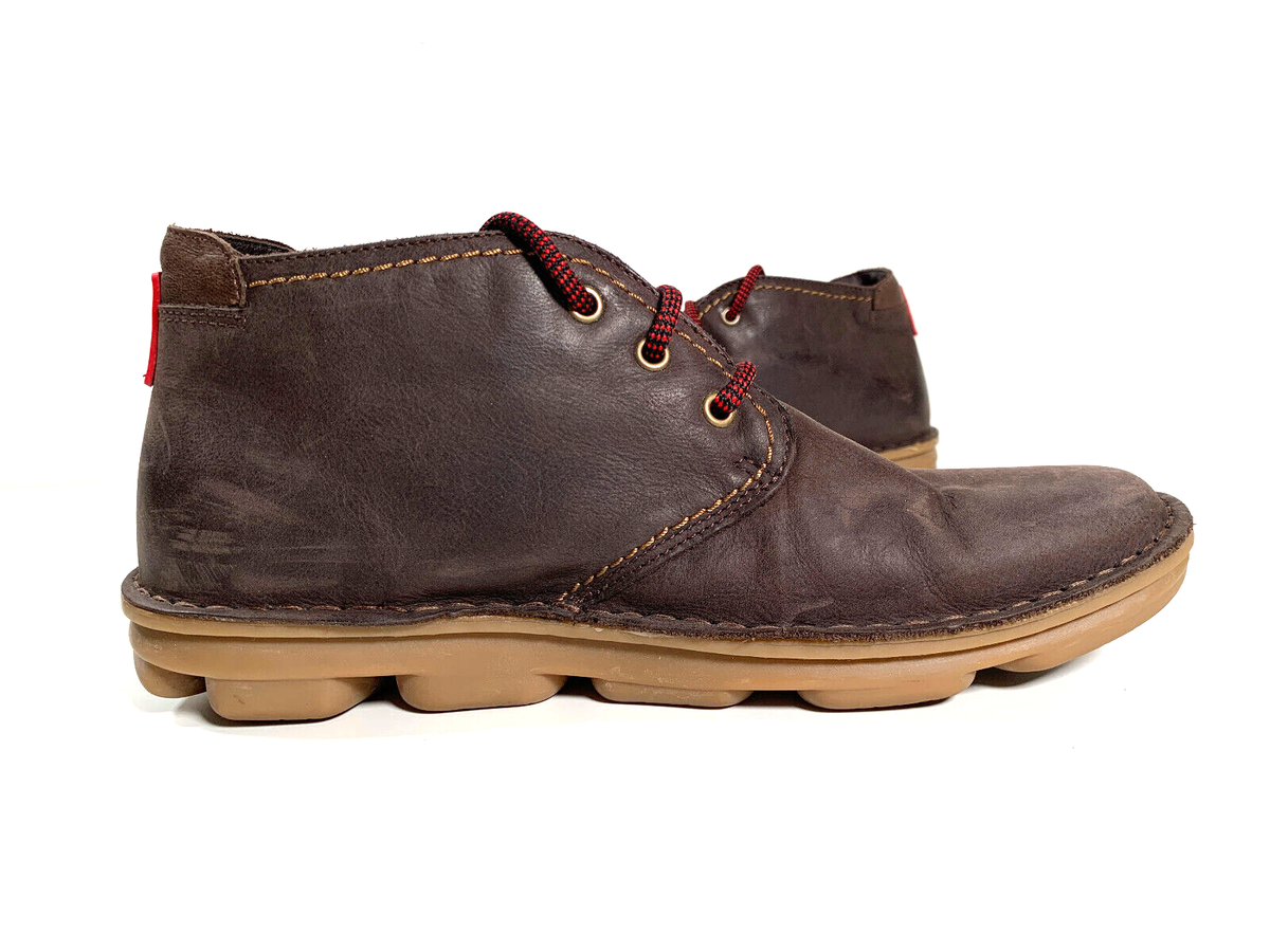 ON FOOT Brown Leather Chukka Shoes Made In Spain Mens Size 