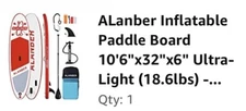 ALanber Inflatable Sup Stand Up Paddle Board 10'6"x32"x6" Ultra-Light 18.6lbs