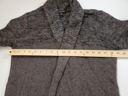 Eileen Fisher Size Medium Yak/Wool/Silk Blend Gray Open Front Cardigan Sweater - Picture 5 of 10