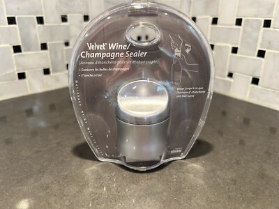 MetroKane Silver Finish Wine & Champagne Sealer Air Tight & Preserves NEW
