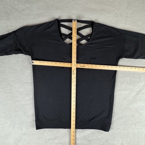 Gold's Gym Shirt Womens Medium Black Long Sleeve Workout Top est. 1965 NWT - Picture 7 of 10