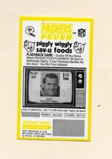 1990 Piggly Wiggly Game Card Brian Noble $10 Packers Fever, Week 8, RARE