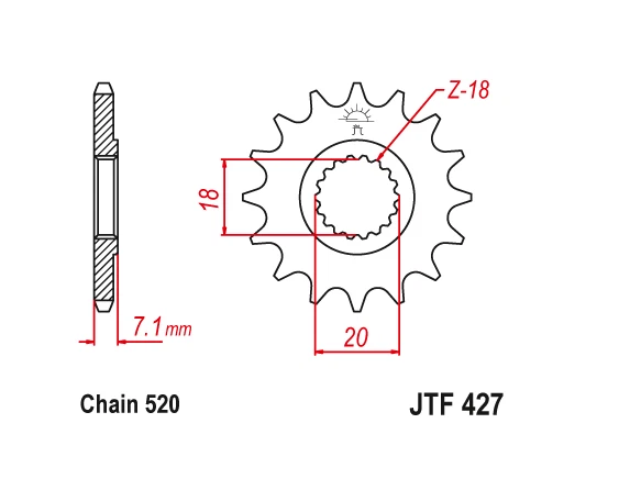 Piñón delantero PBI 13T Suzuki PE175 RM100 RM125 RMZ250 RM-Z250 RS175 Foto 2 de 2