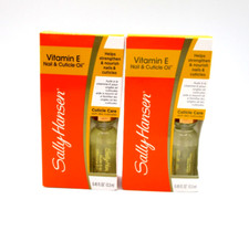 Lot/2 Sally Hansen Vitamin E Nail  Cuticle Oil  .45 oz/ 13.3 ml x 2  BNIB