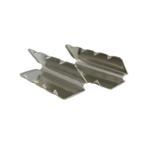 25 Metall Gürtelschnalle Endspitzen für Baumwollgurtband - 1 Zoll (25 mm) - vernickelt - Bild 2 von 3