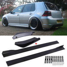 Heckstoßstangenschutz + 86.6" Seitenschweller Sideskirts für VW Golf 4 IV R32