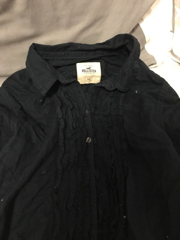hollister and co xs dress shirt womens in navy