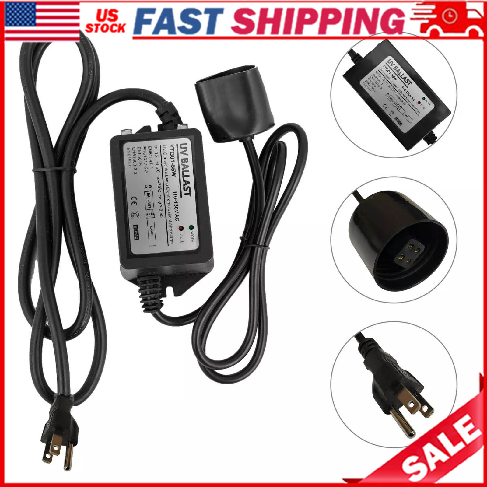 Ballast for 55W Ultraviolet Light Water Purifier Whole House,Light,Audio Alarm