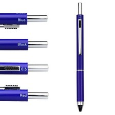 4-in-1 Multicolor Pen Metal Blue 0.5mm Pencil Red Blue Black Ball Pen