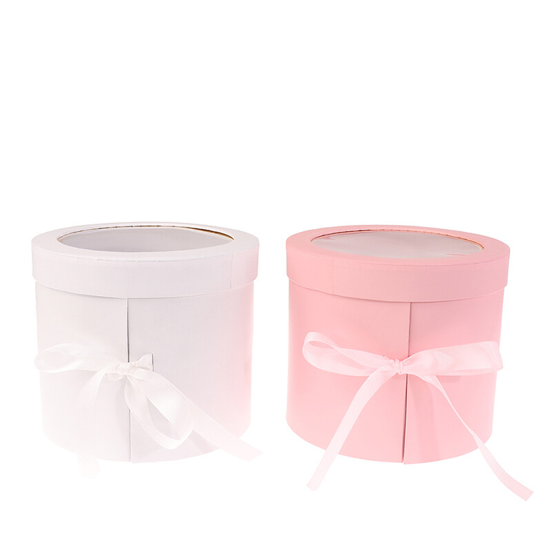 Double Layers Round Rotating Box Gift Box Flower Box Packing Box DIY De ...