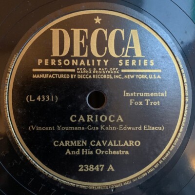 Carioca / Brazil (Aquarela Do Brasil) (Shellac, 10'', 78 RPM)	Decca	23847	US	1947