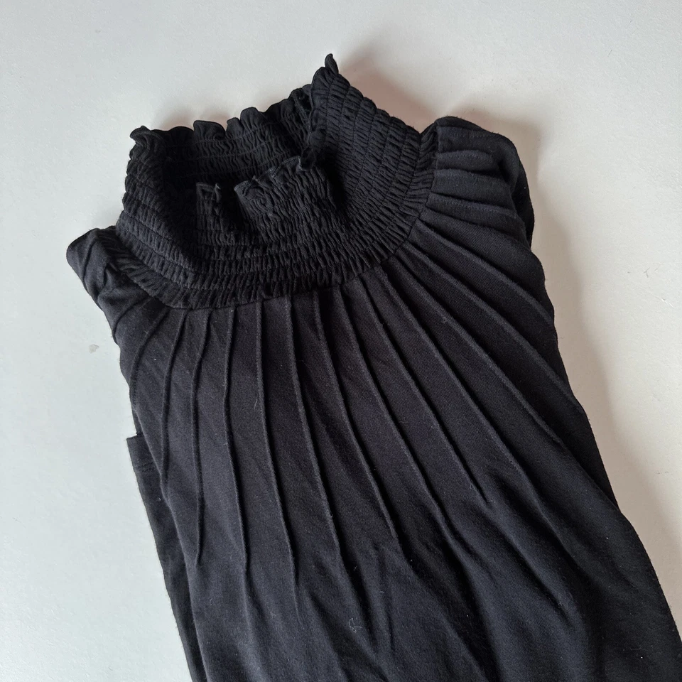 Blusa Tribal Feminina Manga Longa Gola Alta Elegante Bracelete Ruched Tamanho G - Imagem 2 de 4