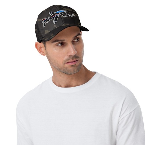 BAE Hawk T1 Embroidered Flex Fit Cap RAF Jet Hat Red Arrows Military Aviation - Picture 5 of 16