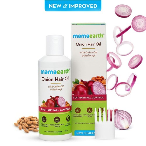 Mamaearth Onion Oil For Hair Growth & Hair Fall Control with Redensyl -Free Ship - 第 1/9 張圖片