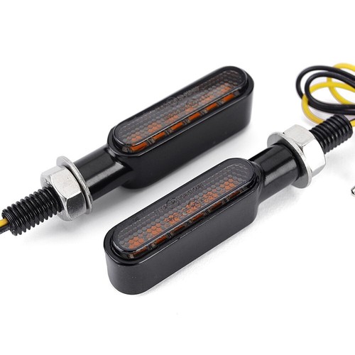 Moto 8mm LED Indicatore di direzione Bianco Ambra Lampeggiatore Freno Lampada - Picture 8 of 8