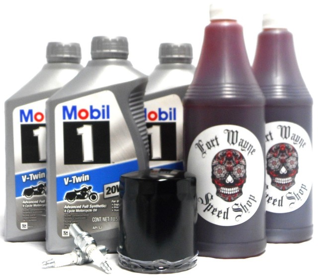 Harley Davidson Mobil 1 Synthetic 20W50 Oil Change Kit Dyna Softail HD