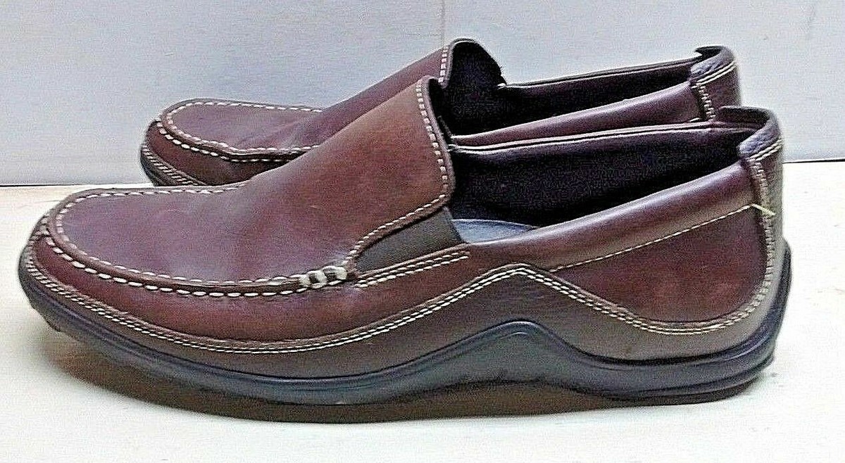 Cole Haan Men 9M 42 Tucker Brown Leather Slip Loafers Apron 