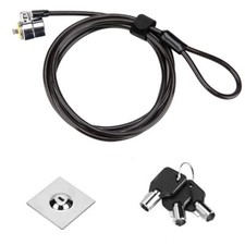 Anti-Theft Laptop Security Lock Adhesive Anchors 3 Keys 6.7Ft Cable Universal