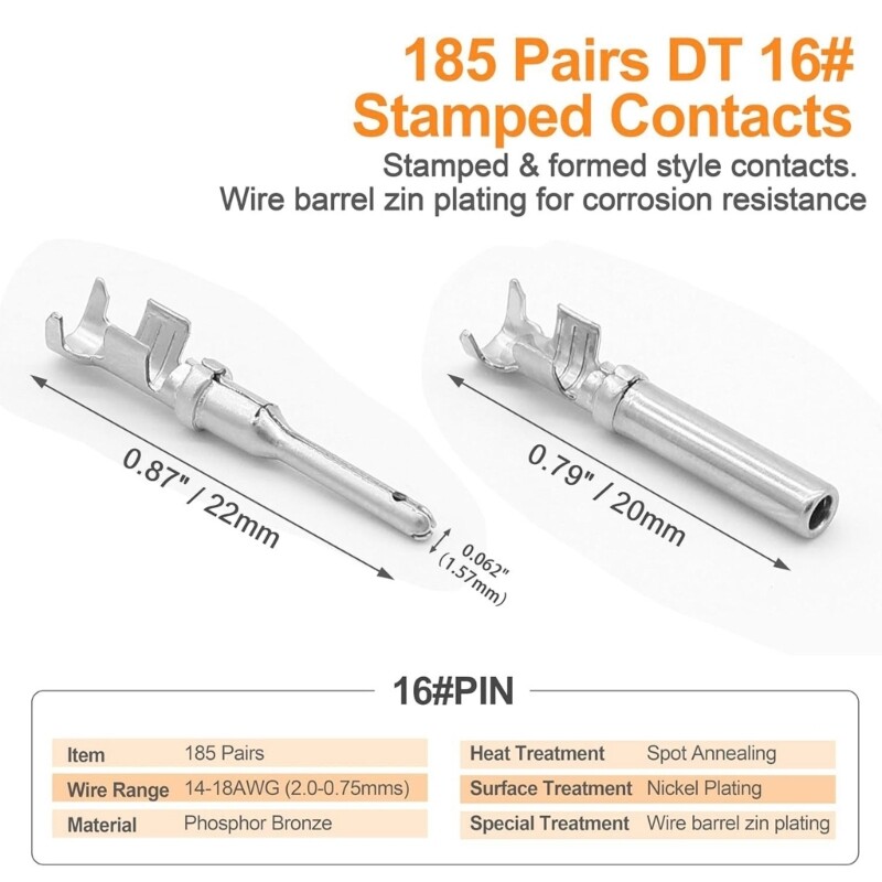 Automotive Electrical Connector With 2, 3, 4, 6, 8, 12 Pin Option