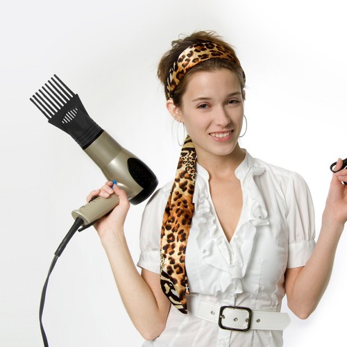 2 Pcs Hair Dryer Comb Travel Miss Blow Diffuser and Attachments Nozzle - Picture 7 of 12
