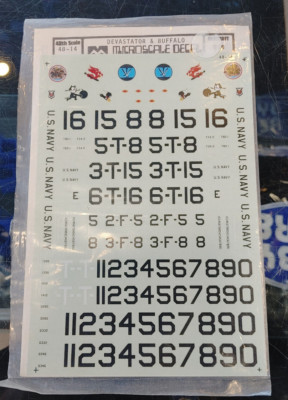MICROSCALE 48-14 DEVASTATOR & BUFFALO DECAL SHEET