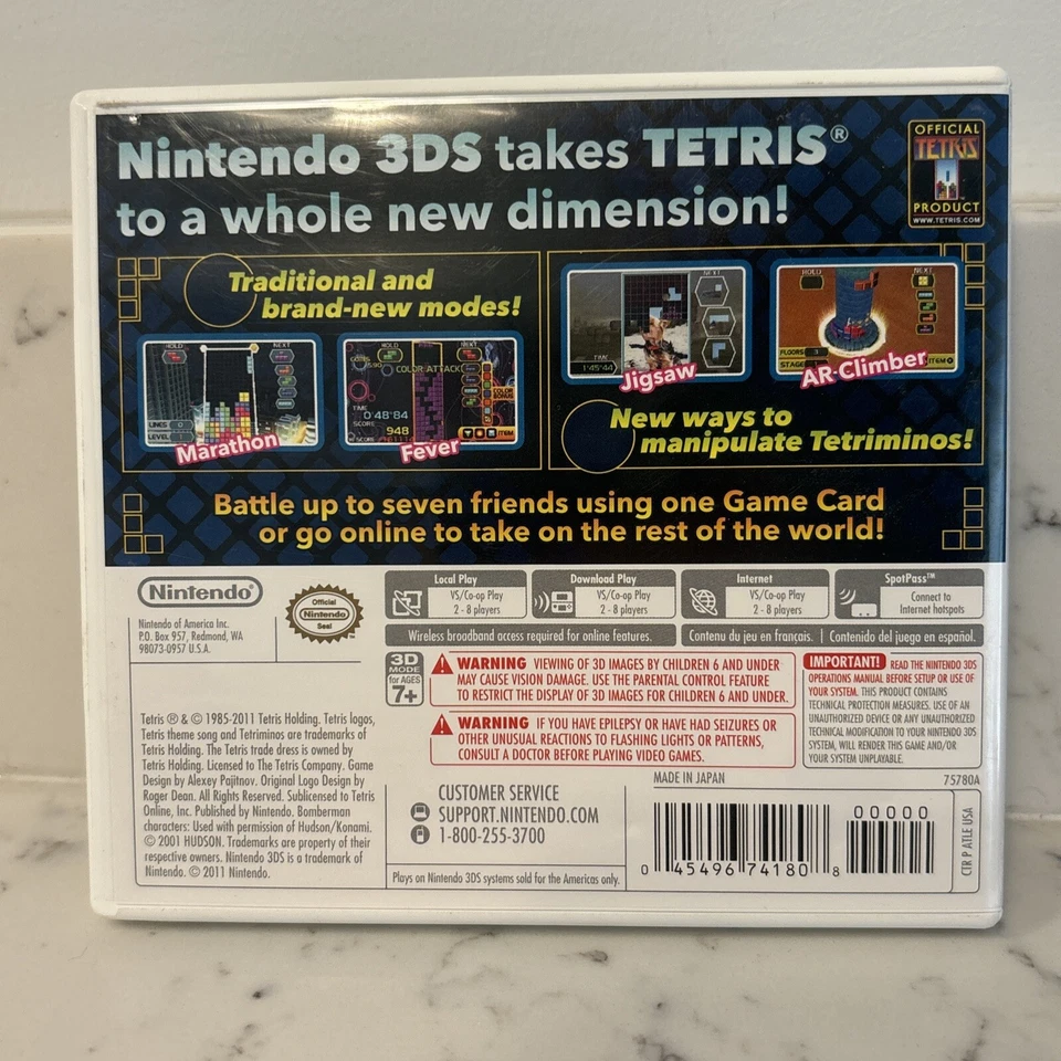 Tetris: Axis (Nintendo 3DS, 2011) - Image 4 of 4